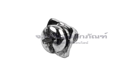 [E] น็อตยึดสายไฟ สแตนเลสชุบนิกเกิ้ล M4x6 mm พร้อมแหวนทรงสี่เหลี่ยม ขนาด 7.5x7.5 mm
